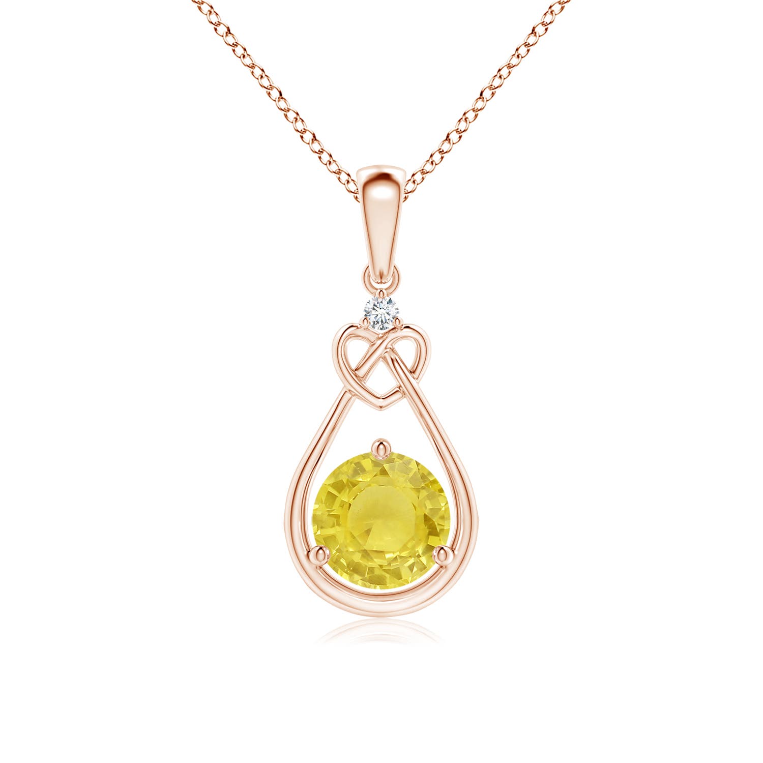 A - Yellow Sapphire / 1.01 CT / 14 KT Rose Gold