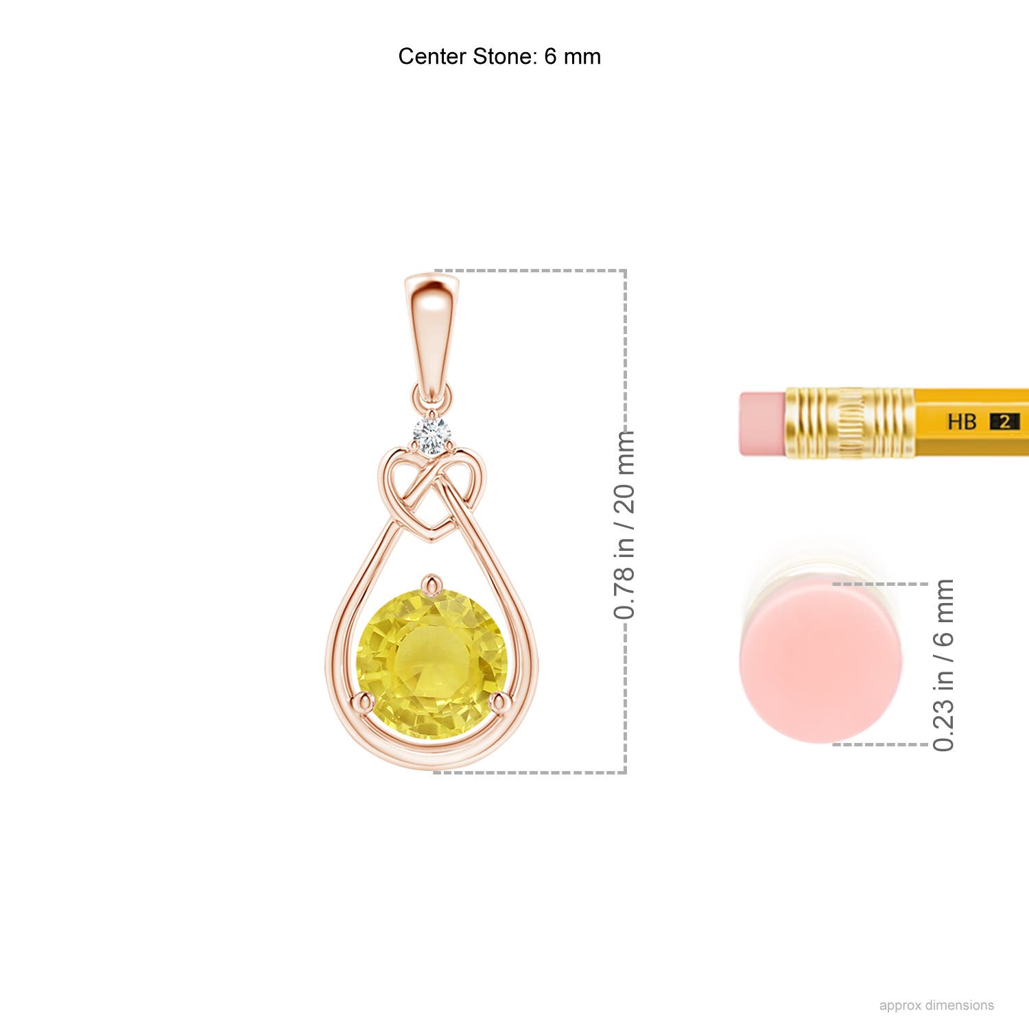 A - Yellow Sapphire / 1.01 CT / 14 KT Rose Gold