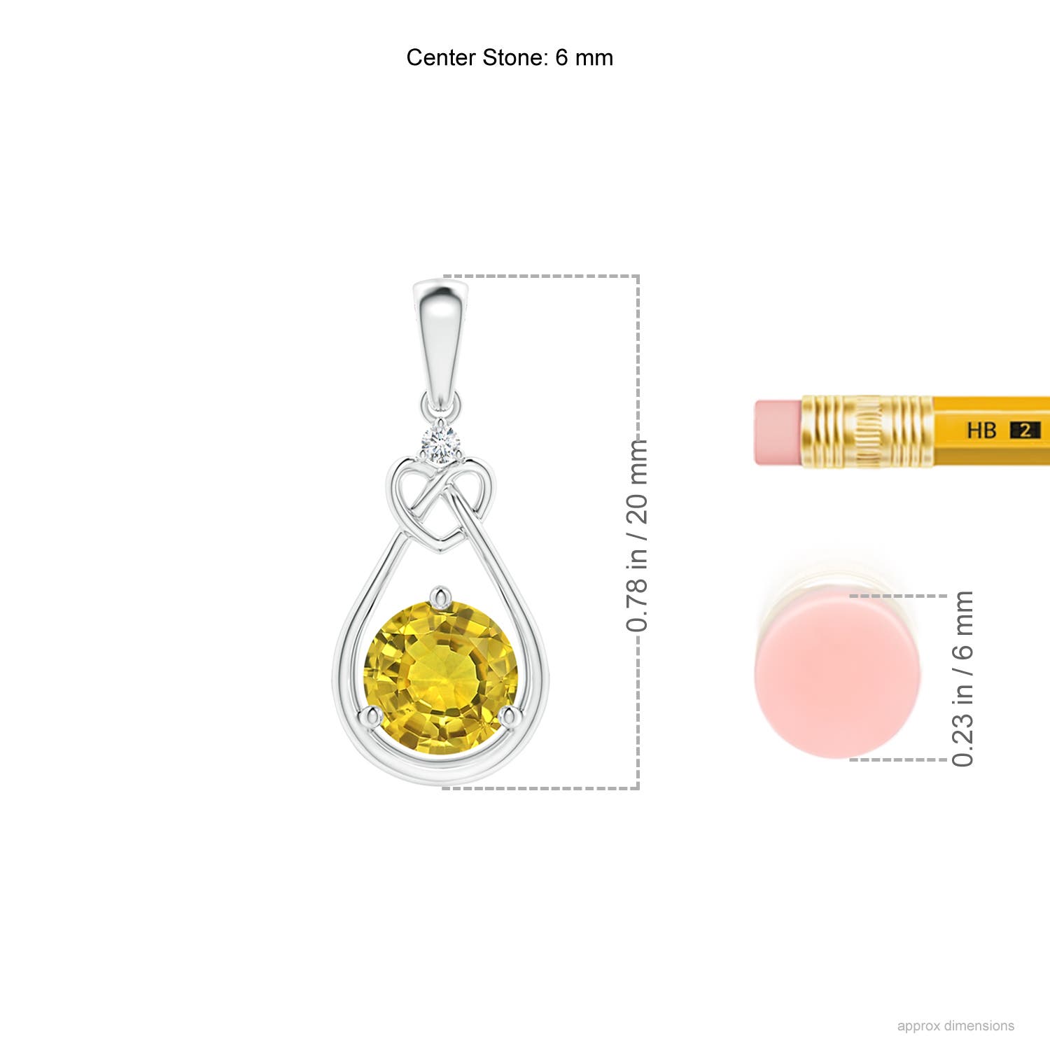 AAAA - Yellow Sapphire / 1.01 CT / 14 KT White Gold