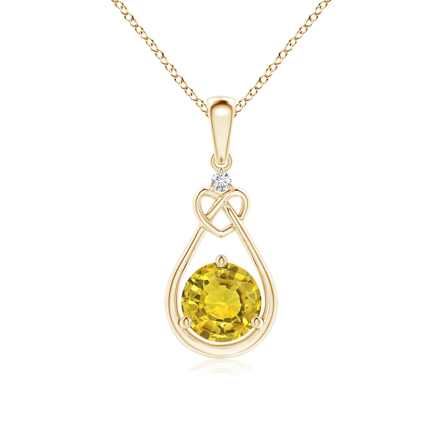 AAAA - Yellow Sapphire / 1.01 CT / 14 KT Yellow Gold