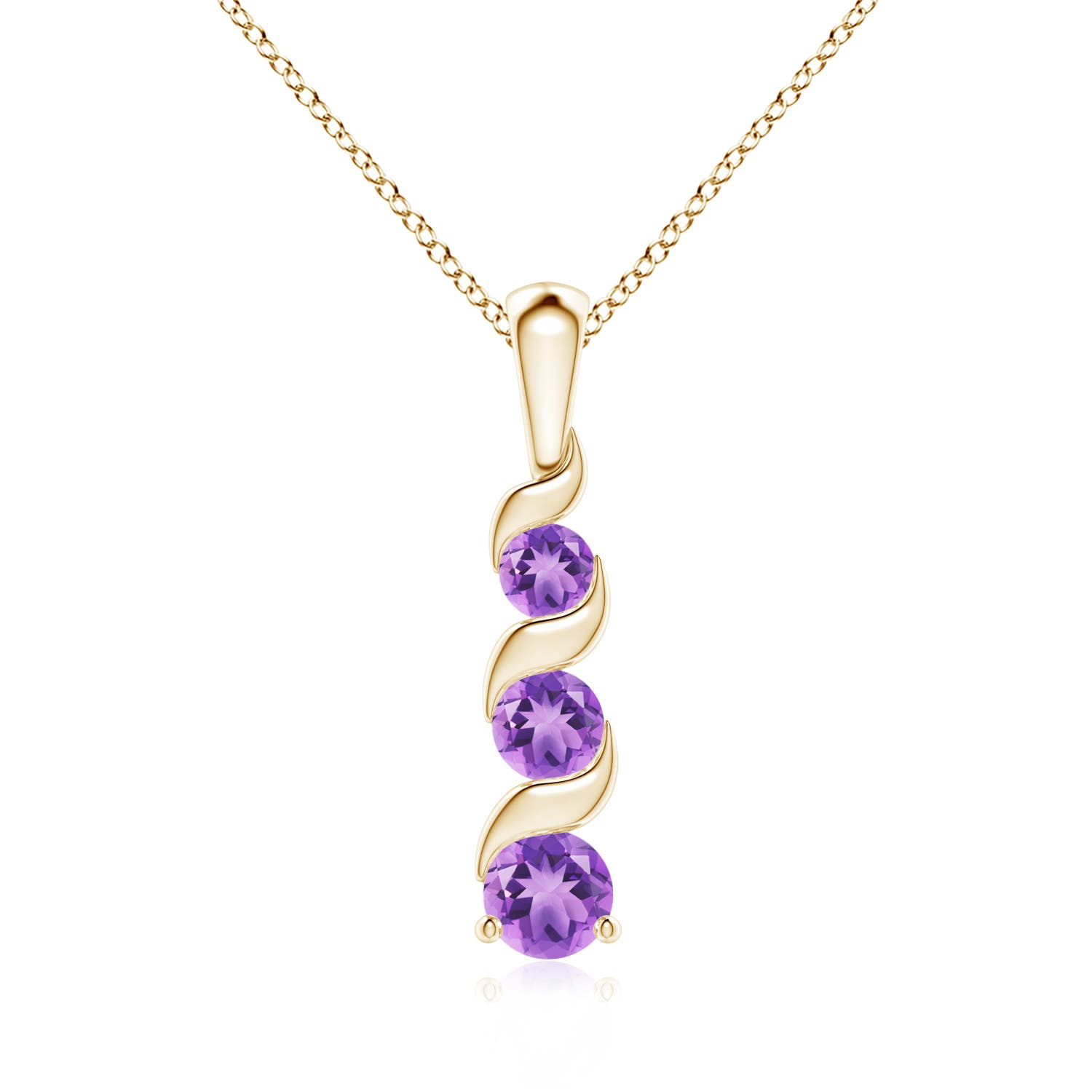 A - Amethyst / 0.51 CT / 14 KT Yellow Gold