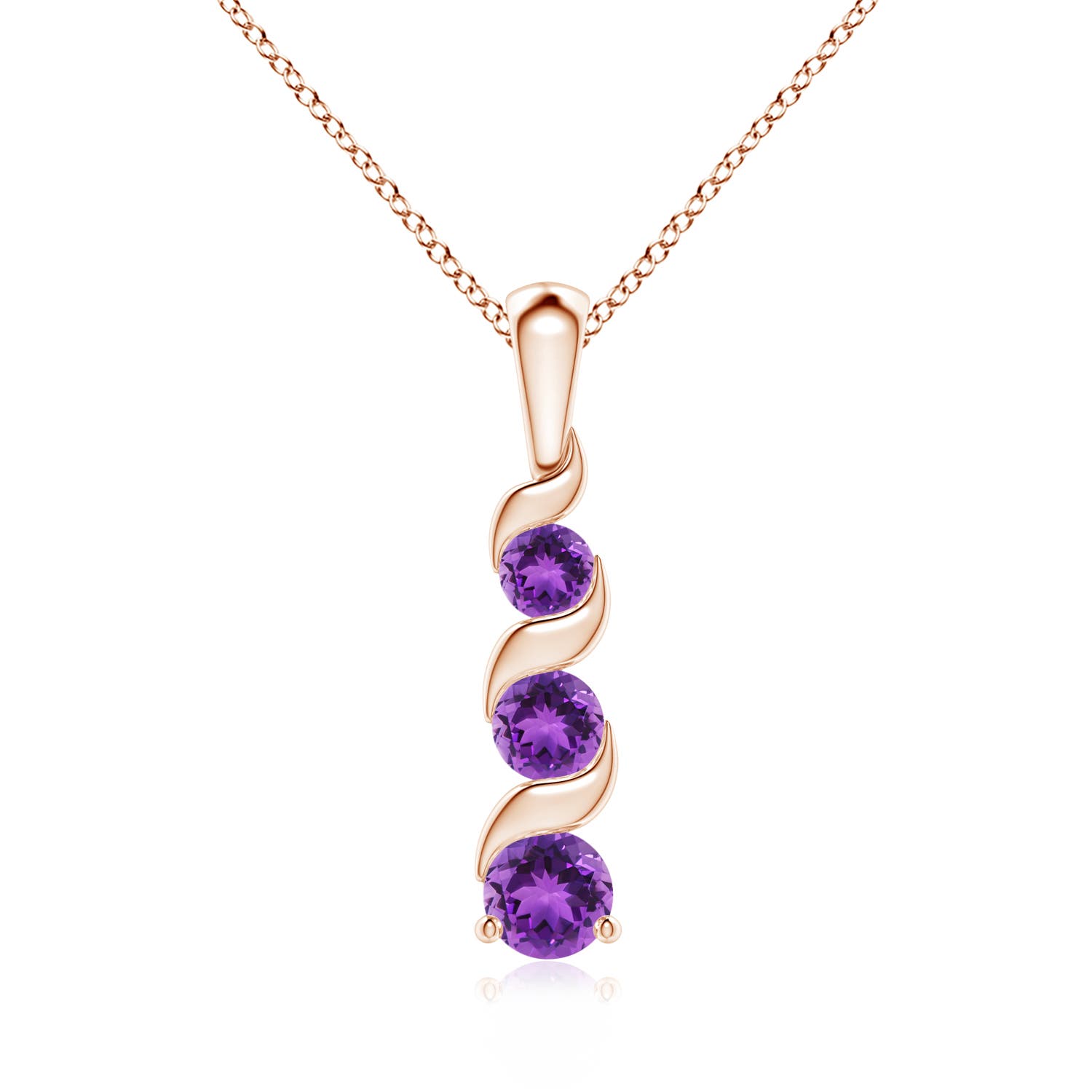 AAA - Amethyst / 0.51 CT / 14 KT Rose Gold