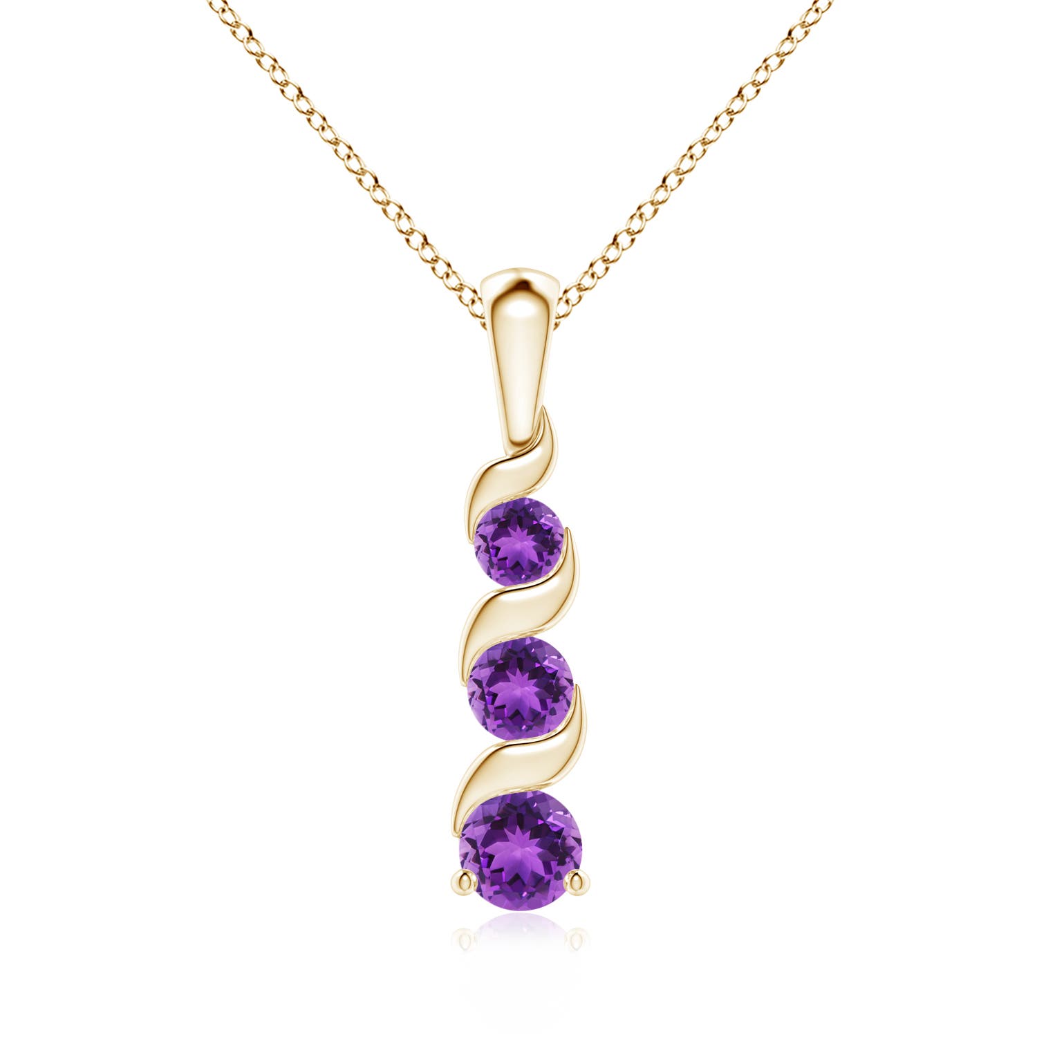 AAA - Amethyst / 0.51 CT / 14 KT Yellow Gold