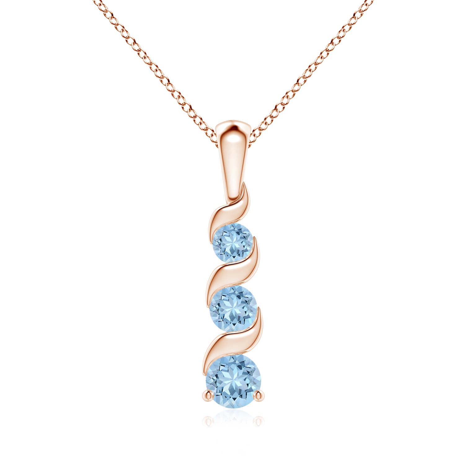 AAA - Aquamarine / 0.45 CT / 14 KT Rose Gold