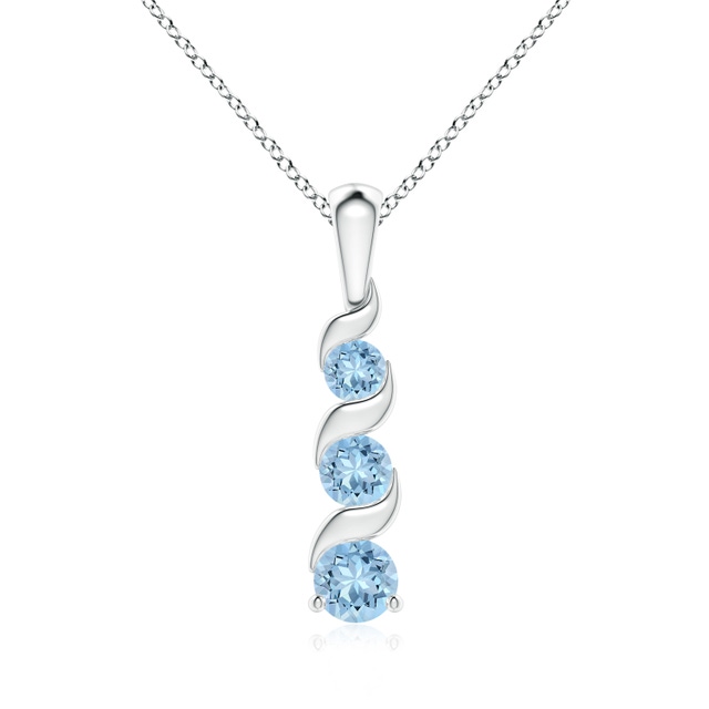 Pear-Shaped Sapphire and Aquamarine Drop Pendant | Angara