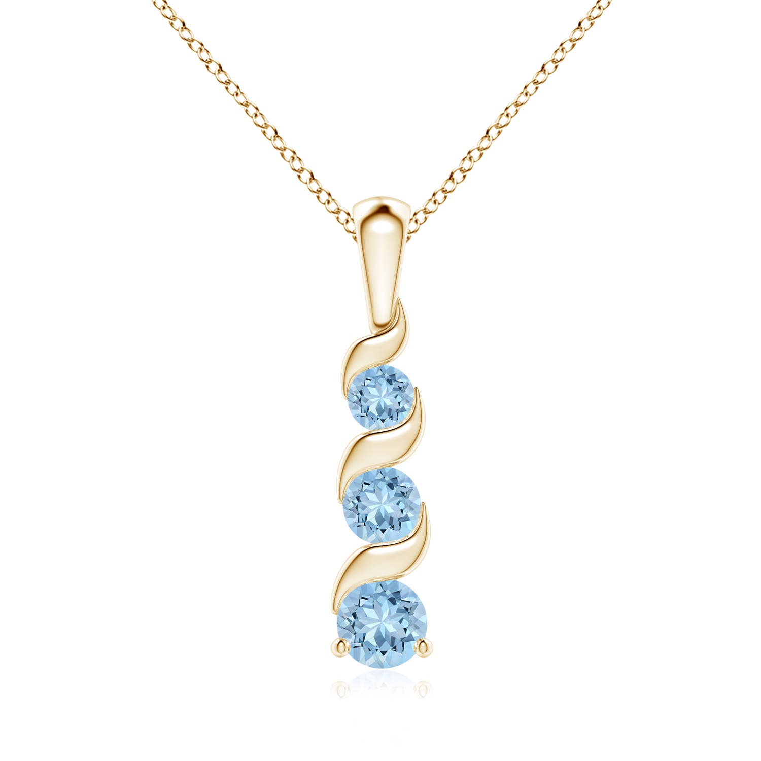 AAA - Aquamarine / 0.45 CT / 14 KT Yellow Gold