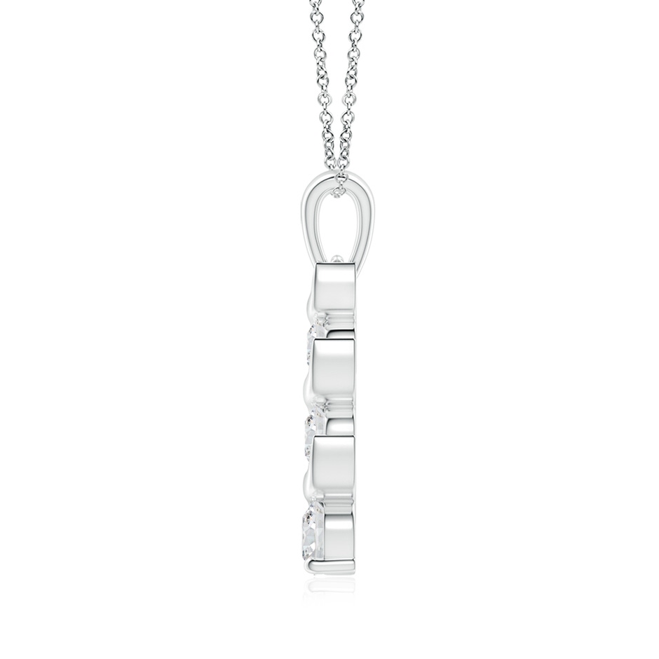 5.1mm HSI2 Channel-Set Round Diamond Three Stone Journey Pendant in White Gold side 199