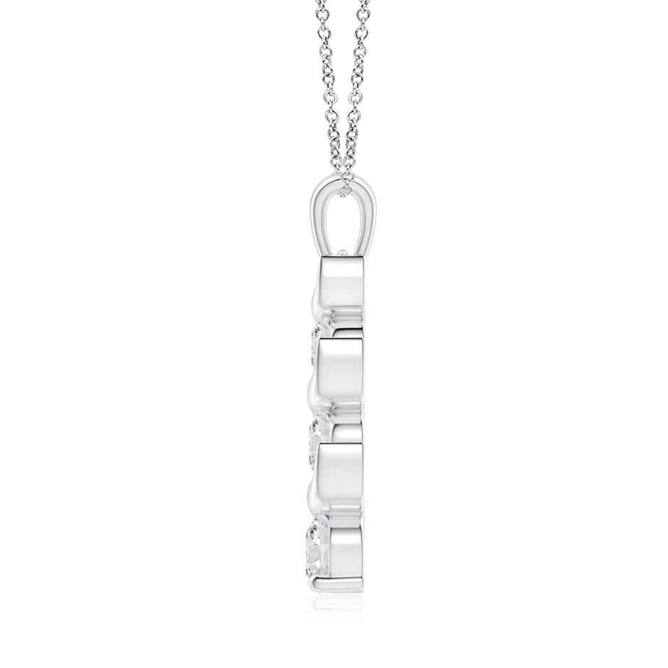 6.4mm HSI2 Channel-Set Round Diamond Three Stone Journey Pendant in P950 Platinum side 199