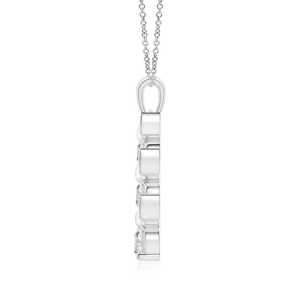 6.4mm IJI1I2 Channel-Set Round Diamond Three Stone Journey Pendant in White Gold side 199