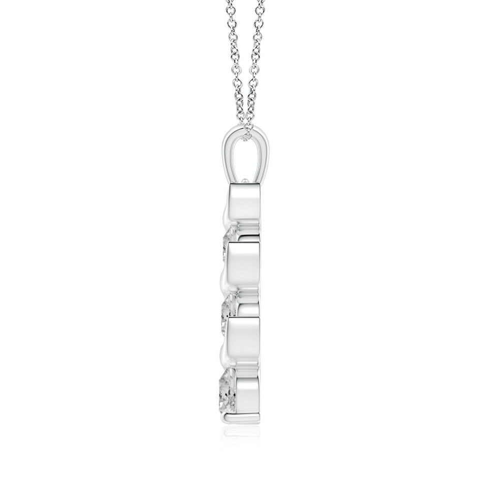 6.4mm KI3 Channel-Set Round Diamond Three Stone Journey Pendant in White Gold side 199