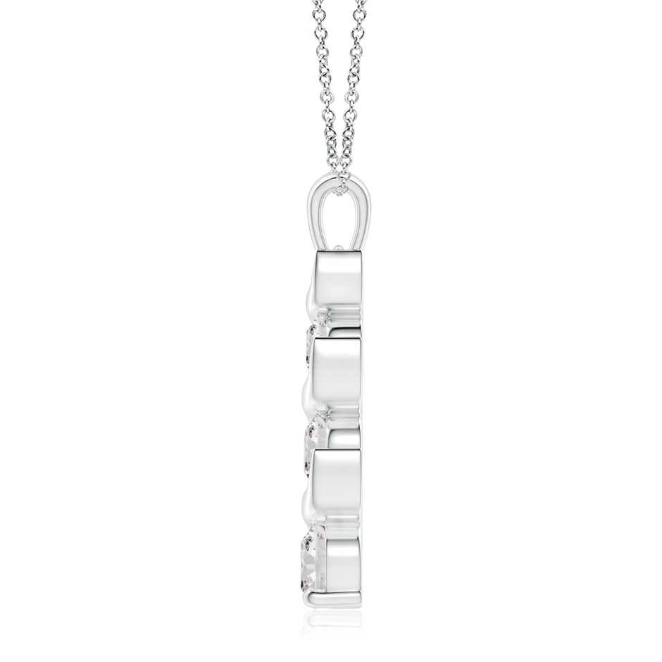 7.4mm IJI1I2 Channel-Set Round Diamond Three Stone Journey Pendant in P950 Platinum side 199
