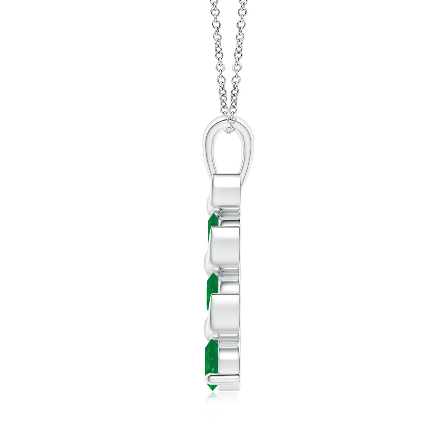 AA - Emerald / 0.49 CT / 14 KT White Gold