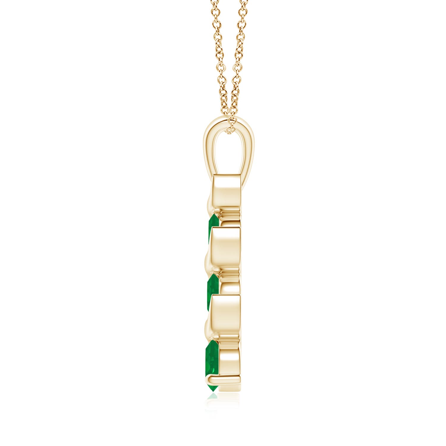 AA - Emerald / 0.49 CT / 14 KT Yellow Gold