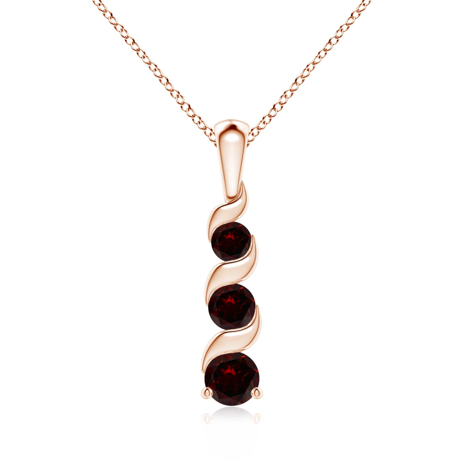 A - Garnet / 0.68 CT / 14 KT Rose Gold