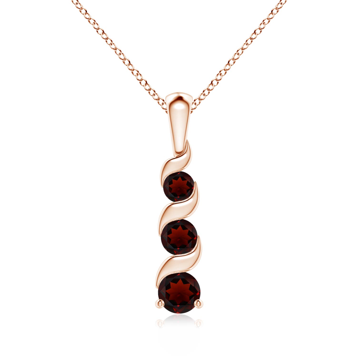 AA - Garnet / 0.68 CT / 14 KT Rose Gold