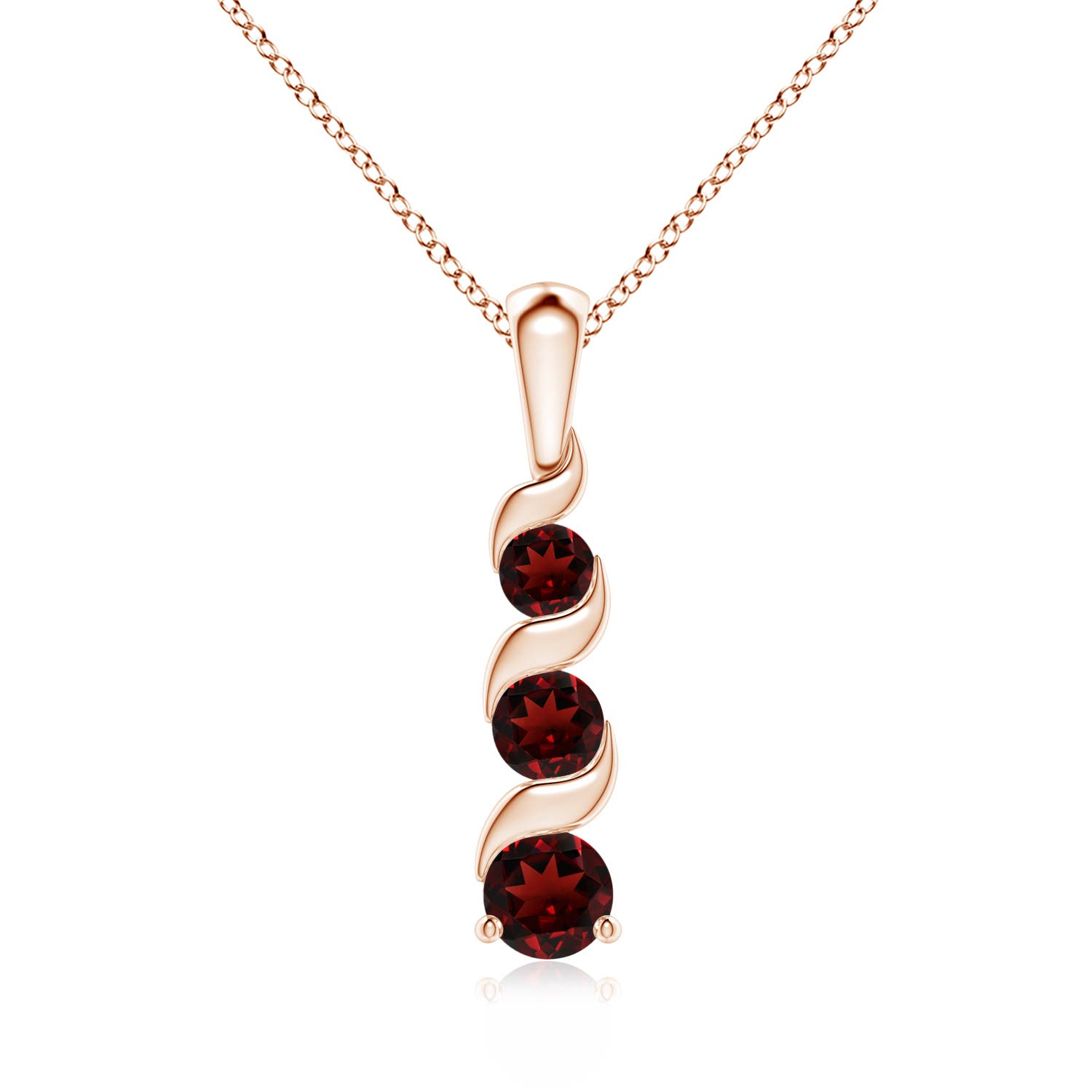 AAA - Garnet / 0.68 CT / 14 KT Rose Gold