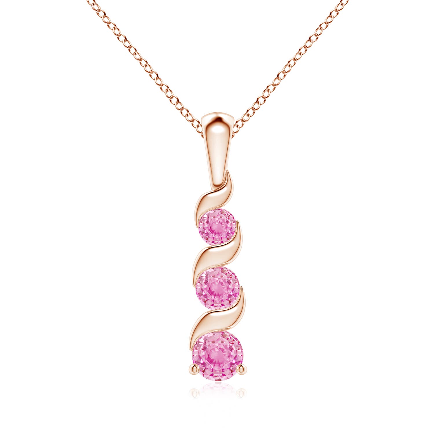 A - Pink Sapphire / 0.7 CT / 14 KT Rose Gold