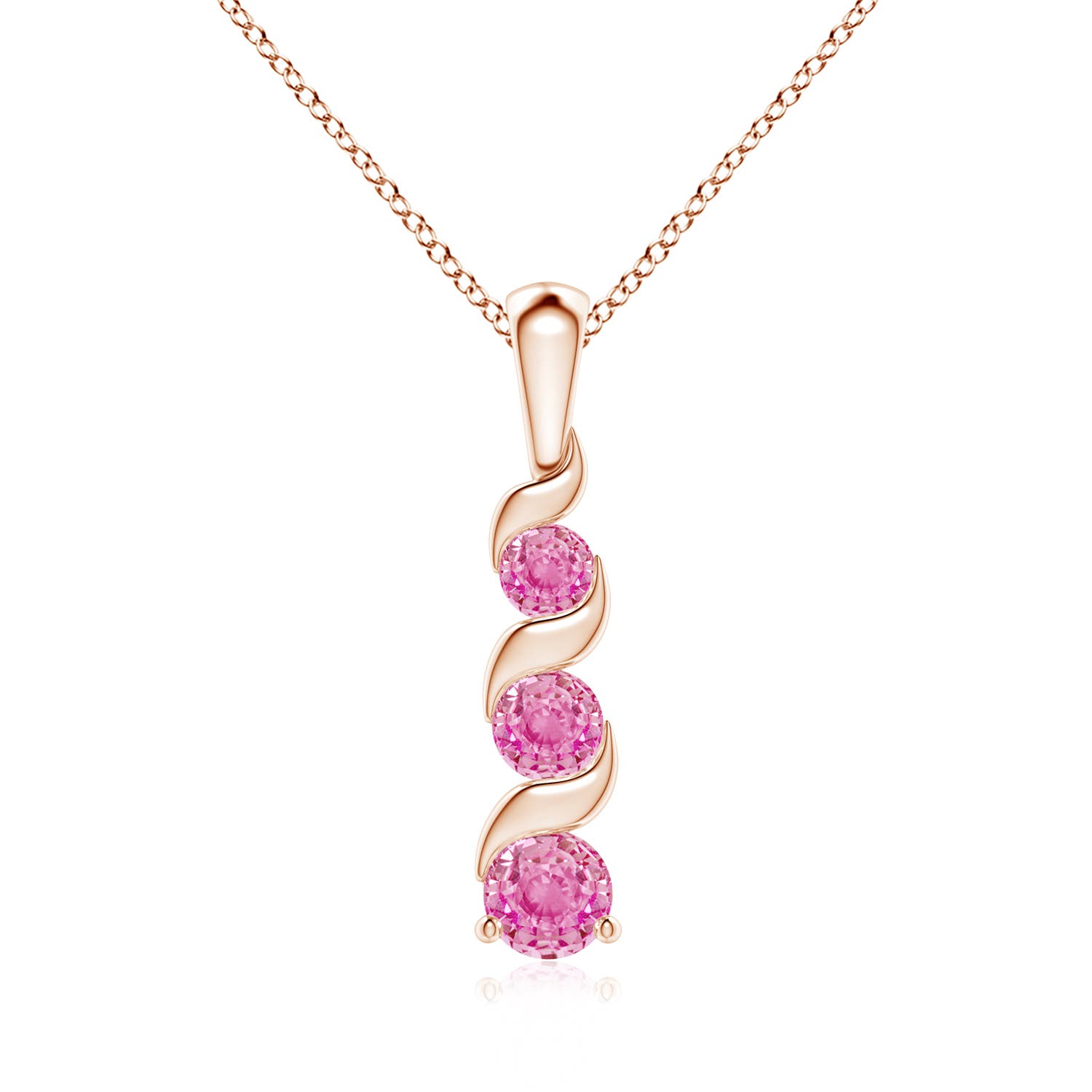 AA - Pink Sapphire / 0.7 CT / 14 KT Rose Gold