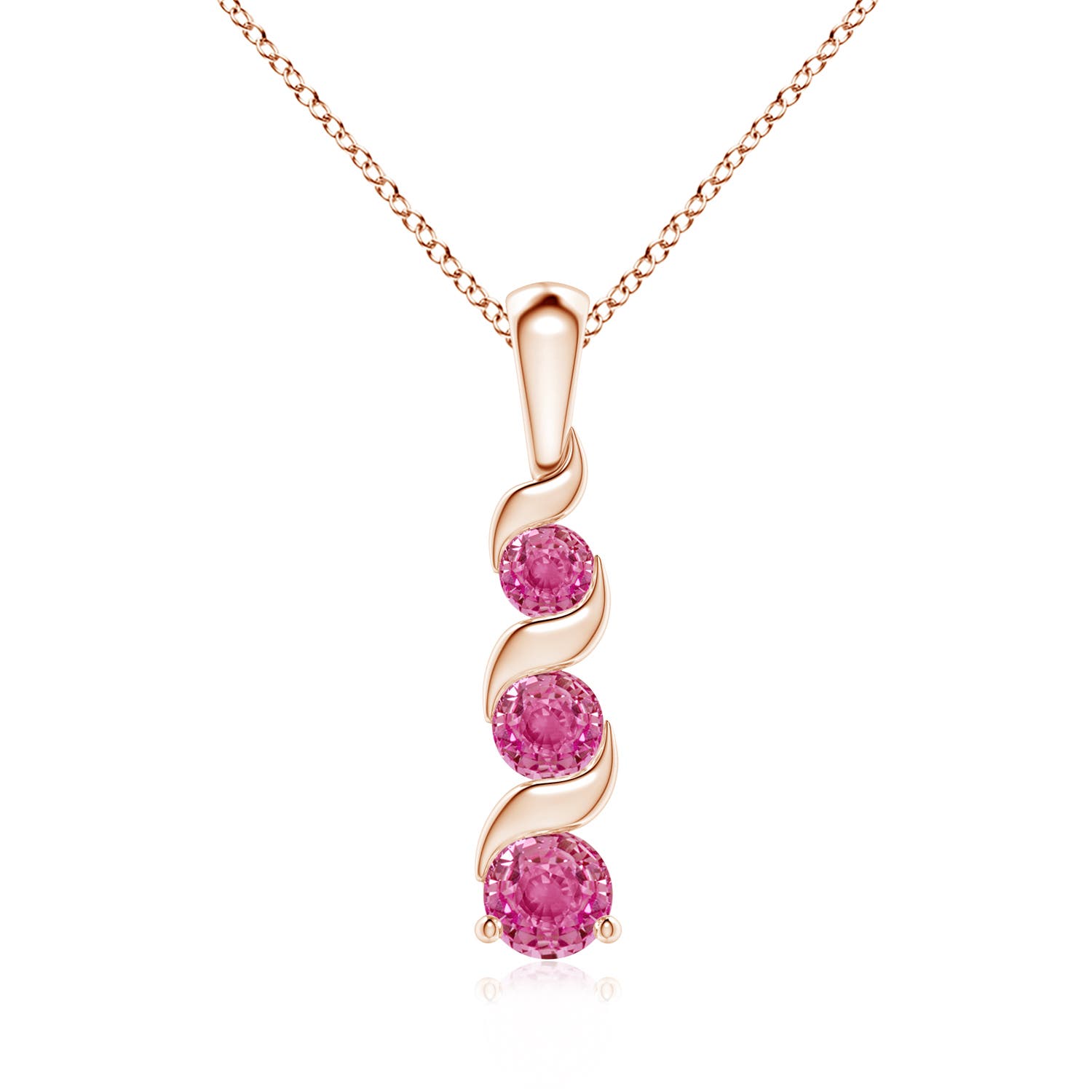 AAA - Pink Sapphire / 0.7 CT / 14 KT Rose Gold