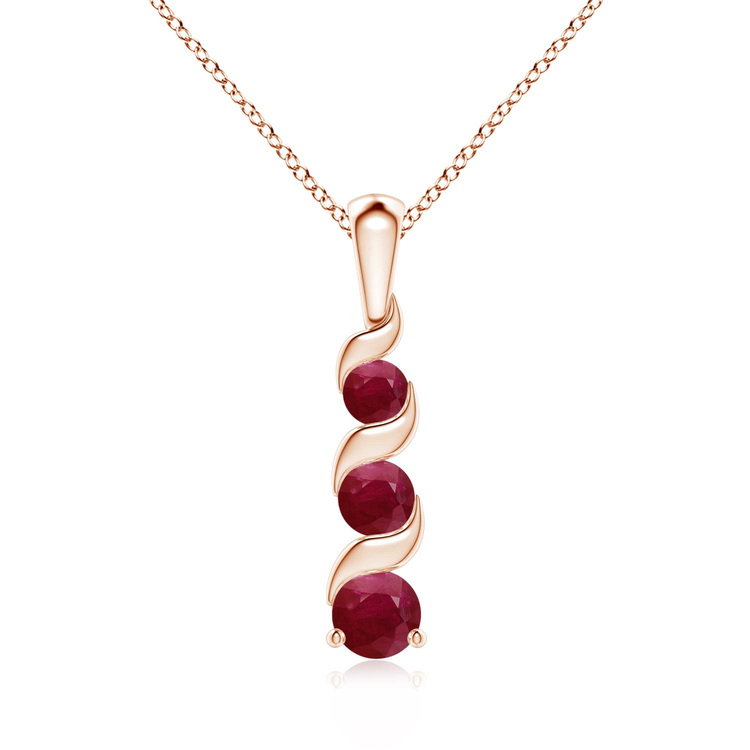 A - Ruby / 0.72 CT / 14 KT Rose Gold