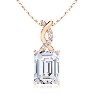 10x7.5mm HSI2 Diamond Pendant with Entwined Bale in Rose Gold