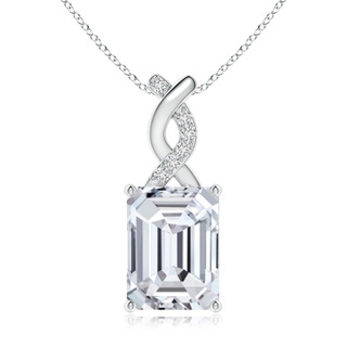 10x7.5mm HSI2 Diamond Pendant with Entwined Bale in S999 Silver