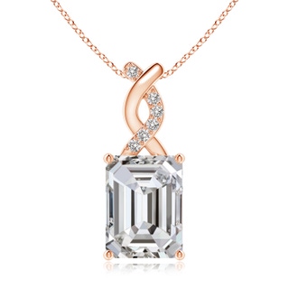 10x7.5mm IJI1I2 Diamond Pendant with Entwined Bale in 18K Rose Gold