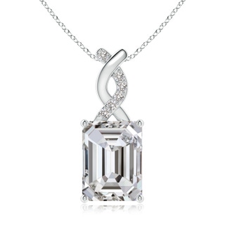 10x7.5mm IJI1I2 Diamond Pendant with Entwined Bale in P950 Platinum