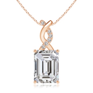 10x7.5mm IJI1I2 Diamond Pendant with Entwined Bale in Rose Gold