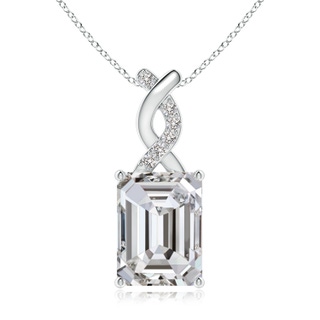 10x7.5mm IJI1I2 Diamond Pendant with Entwined Bale in S999 Silver