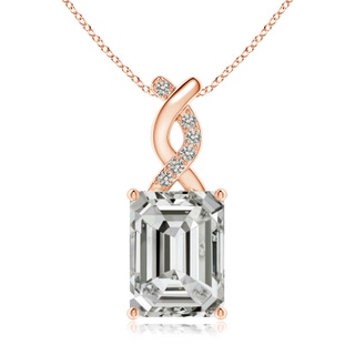 10x7.5mm KI3 Diamond Pendant with Entwined Bale in 18K Rose Gold