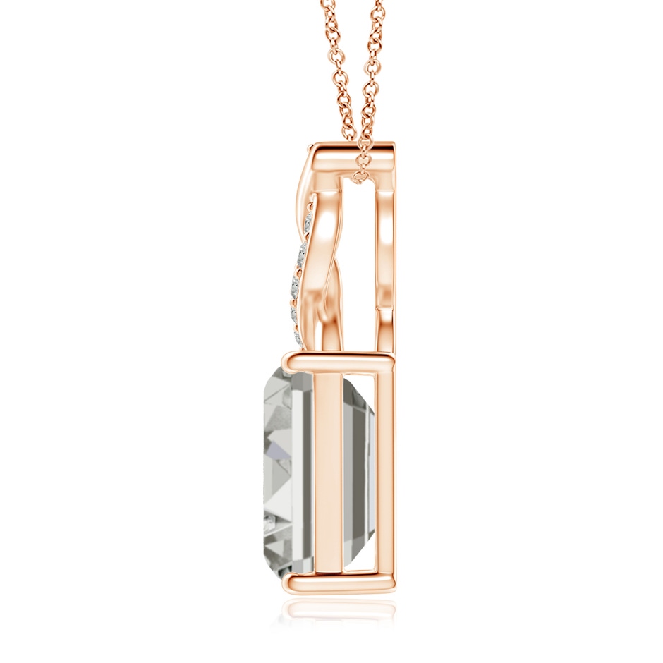 10x7.5mm KI3 Diamond Pendant with Entwined Bale in Rose Gold side 199