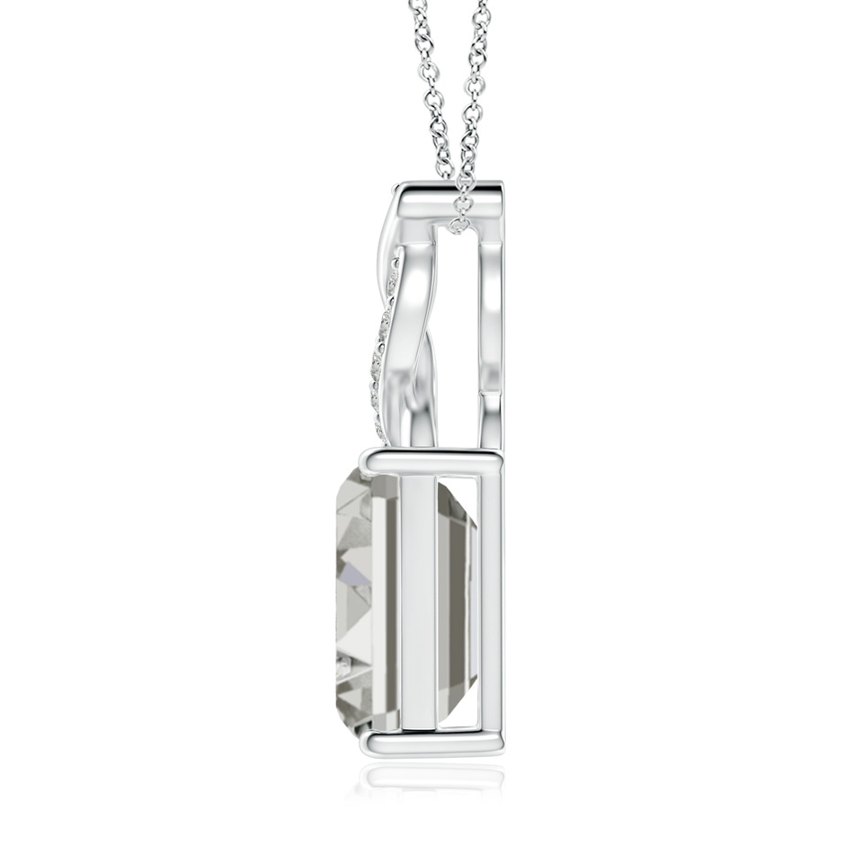 10x7.5mm KI3 Diamond Pendant with Entwined Bale in S999 Silver side 199