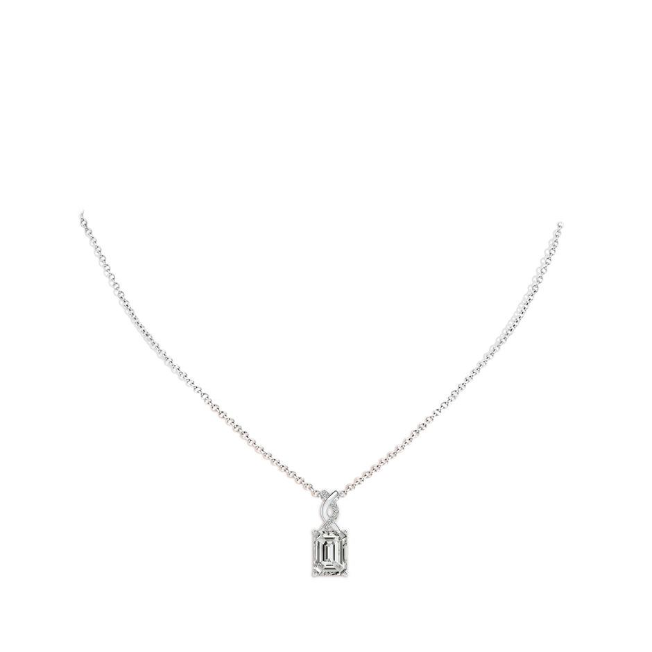10x7.5mm KI3 Diamond Pendant with Entwined Bale in S999 Silver pen