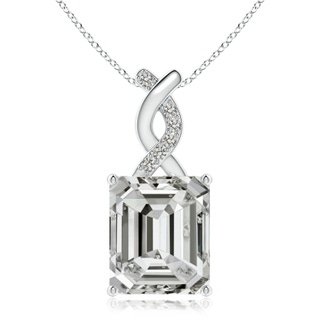 10x8.5mm KI3 Diamond Pendant with Entwined Bale in S999 Silver