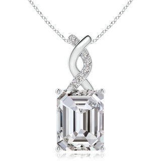 11x8.5mm IJI1I2 Diamond Pendant with Entwined Bale in P950 Platinum