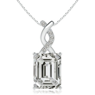 11x8.5mm KI3 Diamond Pendant with Entwined Bale in S999 Silver