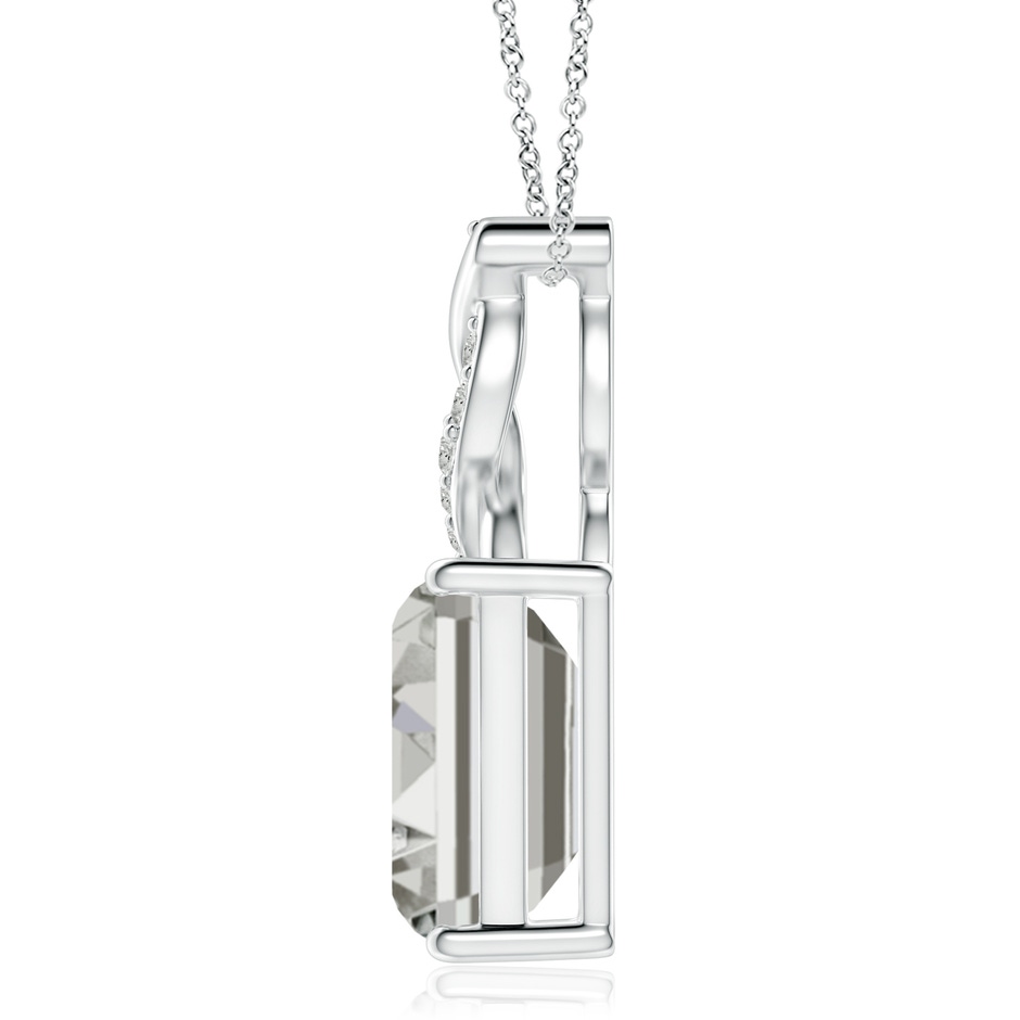 11x8.5mm KI3 Diamond Pendant with Entwined Bale in S999 Silver side 199