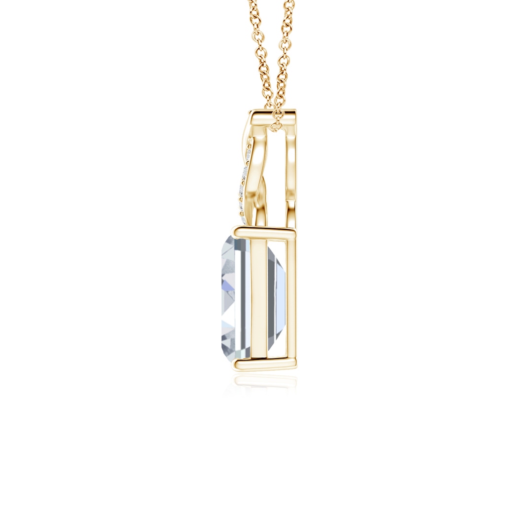 6x4mm HSI2 Diamond Pendant with Entwined Bale in Yellow Gold Side 199
