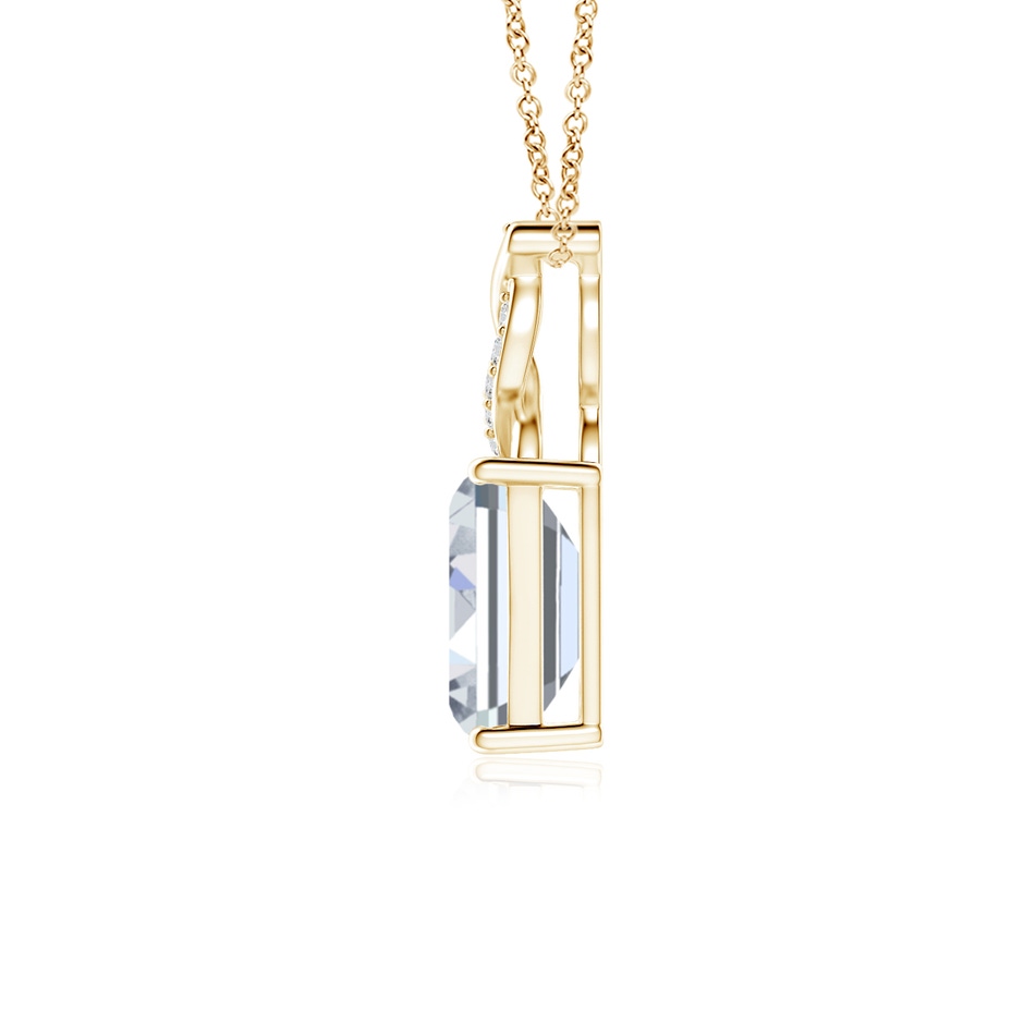 6x4mm HSI2 Diamond Pendant with Entwined Bale in Yellow Gold side 199