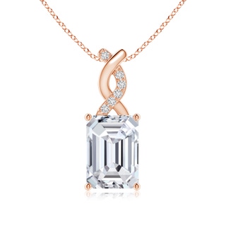 7x5mm HSI2 Diamond Pendant with Entwined Bale in 18K Rose Gold