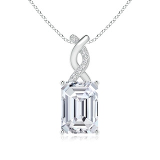 7x5mm HSI2 Diamond Pendant with Entwined Bale in P950 Platinum