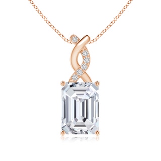 7x5mm HSI2 Diamond Pendant with Entwined Bale in Rose Gold