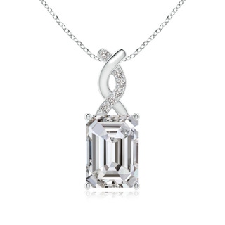 7x5mm IJI1I2 Diamond Pendant with Entwined Bale in P950 Platinum