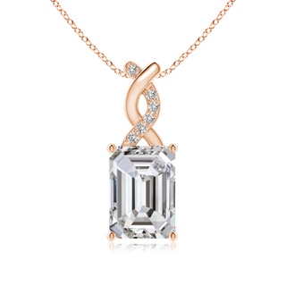 7x5mm IJI1I2 Diamond Pendant with Entwined Bale in Rose Gold