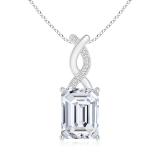 8x6mm HSI2 Diamond Pendant with Entwined Bale in P950 Platinum