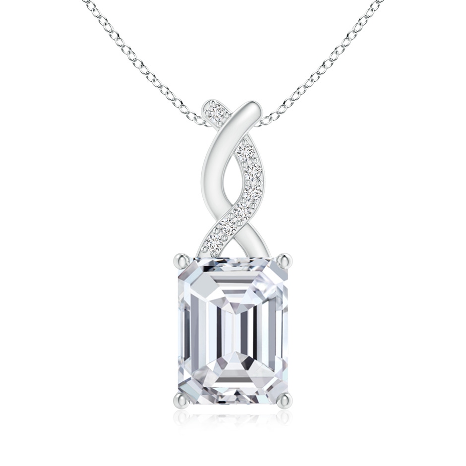 8x6mm HSI2 Diamond Pendant with Entwined Bale in P950 Platinum 