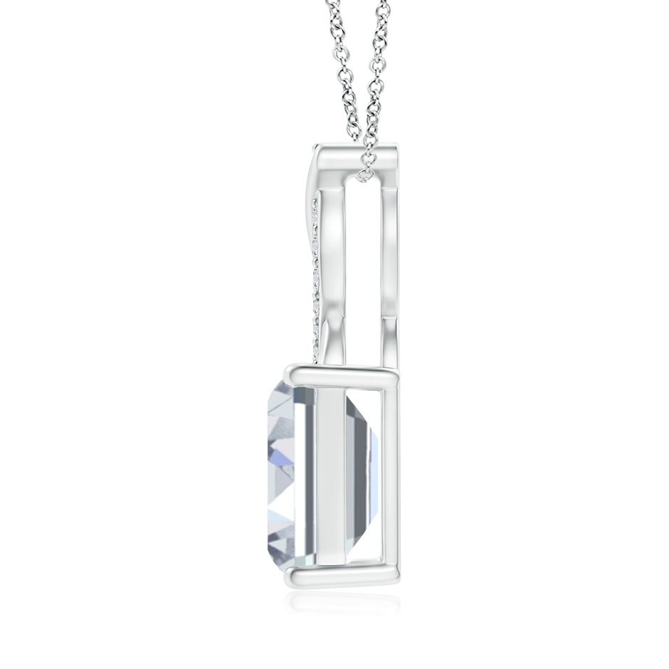 8x6mm HSI2 Diamond Pendant with Entwined Bale in P950 Platinum side 199