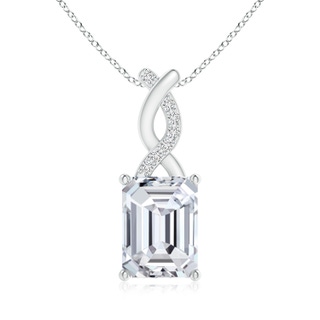 8x6mm HSI2 Diamond Pendant with Entwined Bale in S999 Silver