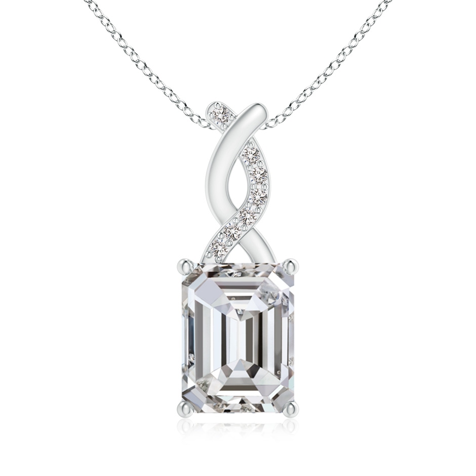 8x6mm IJI1I2 Diamond Pendant with Entwined Bale in P950 Platinum 